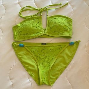 Aerie neon green Bikini